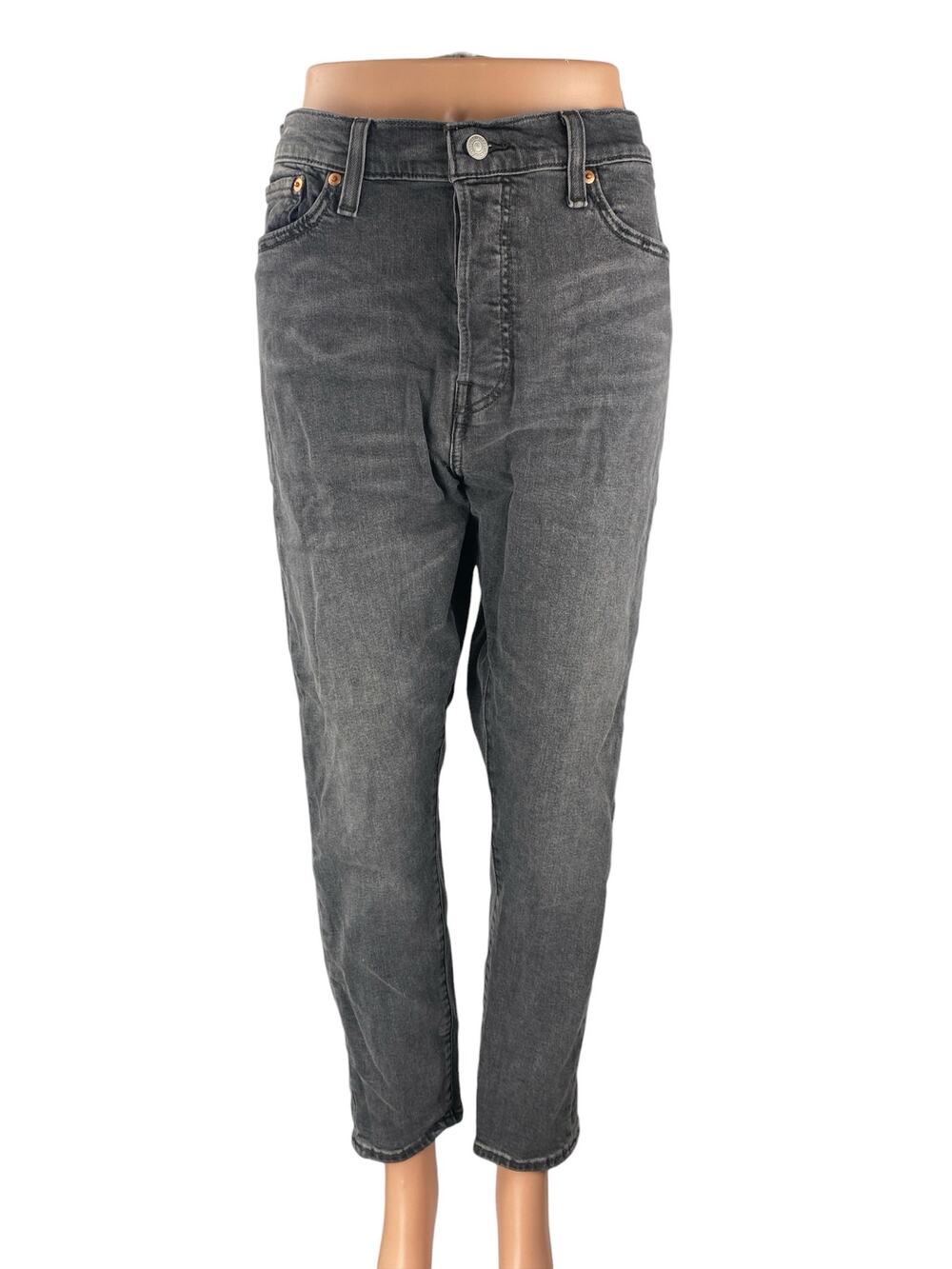 Levi's Women's Gray High Waisted Wedgie Skinny Straight Denim Jeans Pants Sz 32